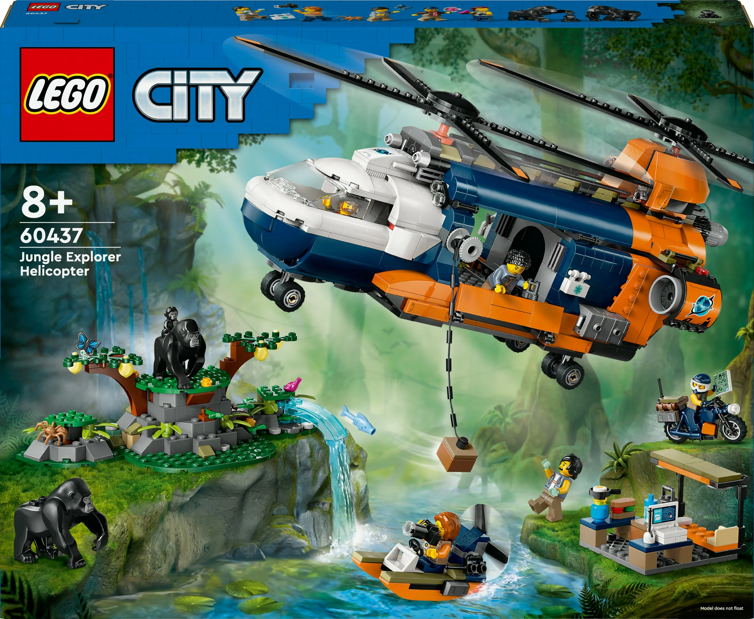Set ndërtimi LEGO City 60437 Jungle Explorer Helicopter, shumëngjyrësh