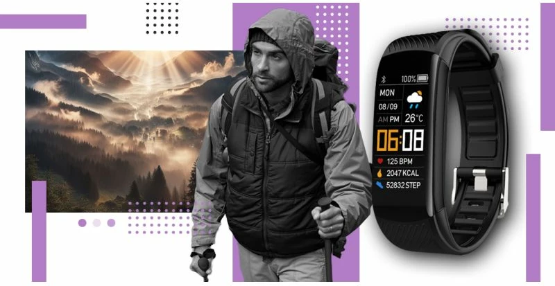 Smartwatch Giewont unisex, e zezë/lejlake