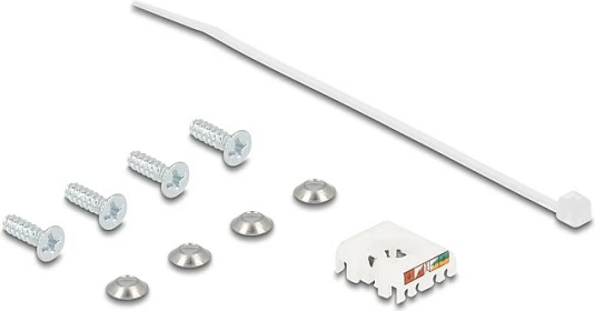 Prizë paneli RJ45 DeLOCK Cat.6A STP me LSA, IP66, e zezë/metalik