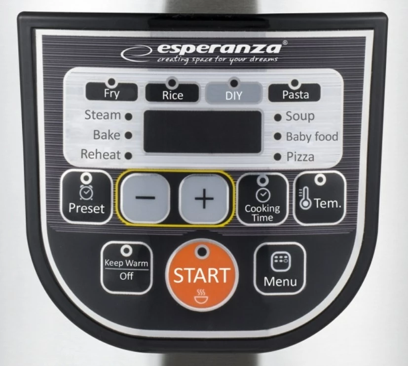 Tenxhere multifunksionale Esperanza EKG011, 5 L, 860 W, e zezë/argjend