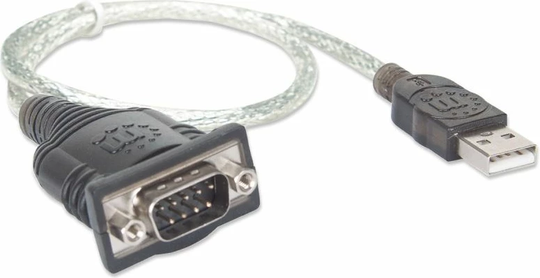 Adapter USB në RS232 Manhattan, i zi
