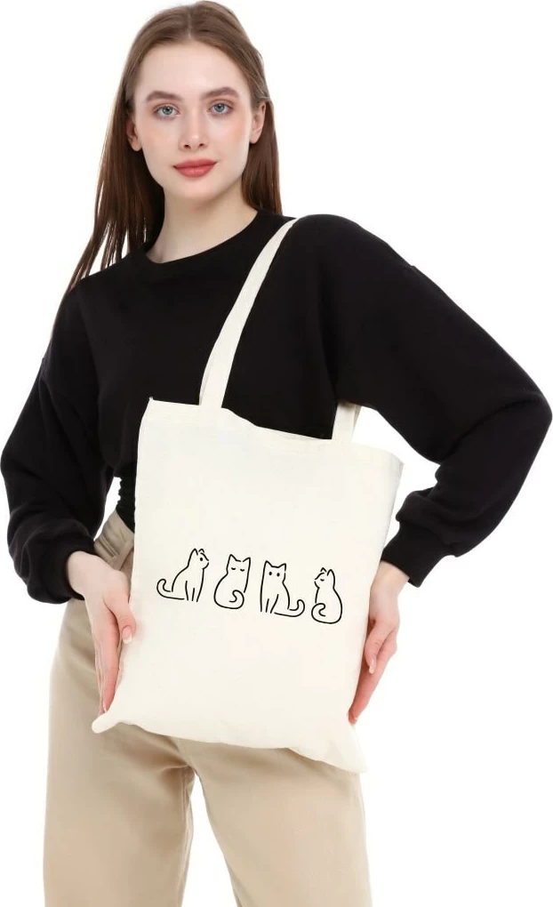 Çantë tote Zoozie Bags, krem, 0376