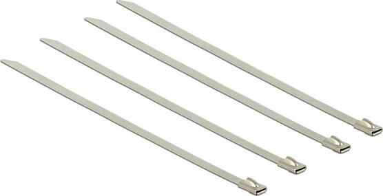 Lidhëse kabllosh DeLOCK 18630, çelik inox, 150 mm, 4.6 mm, 20 copë