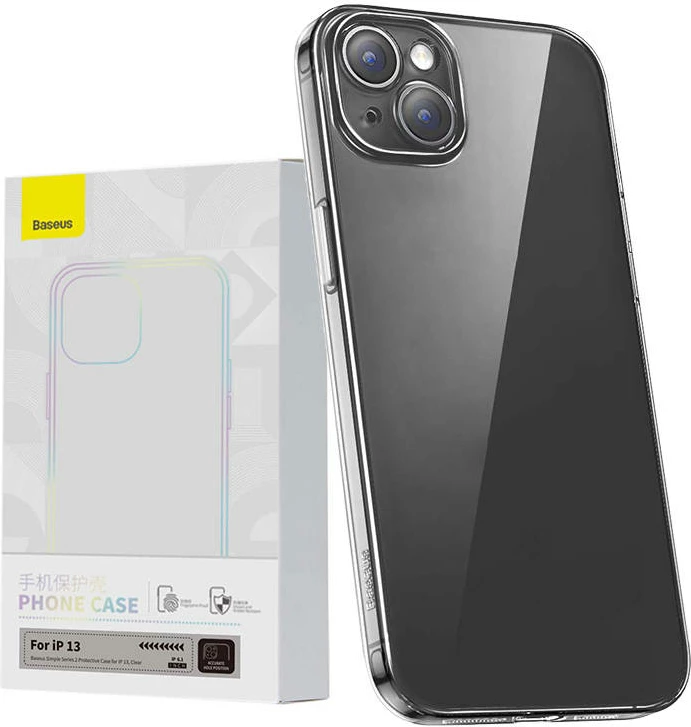 Mbështjellës Baseus Simple për iPhone 13, transparent