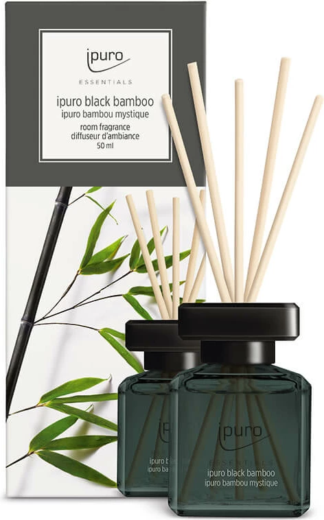 Aromë ambienti ipuro essentials black bamboo, shishe qelqi, 50ml, 5x6x15cm