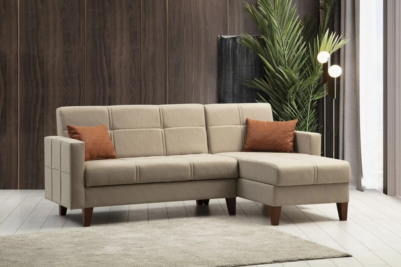 Kënd-sofë krevati Atelier del Sofa, Polya, bezhë
