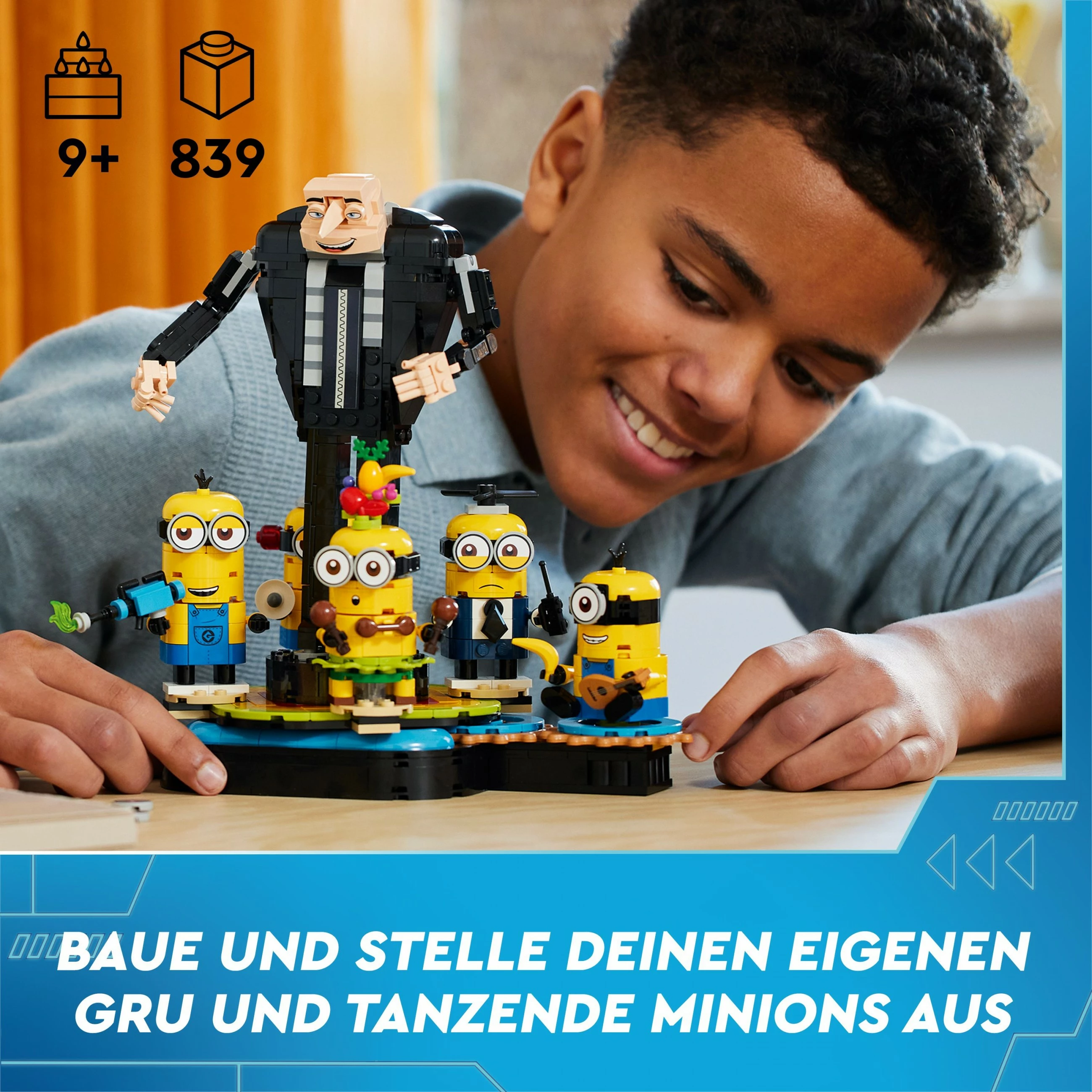 Set ndërtimi LEGO Alien Conquest Brick-Built Gru dhe Minions, 839 pjesë, 948 g