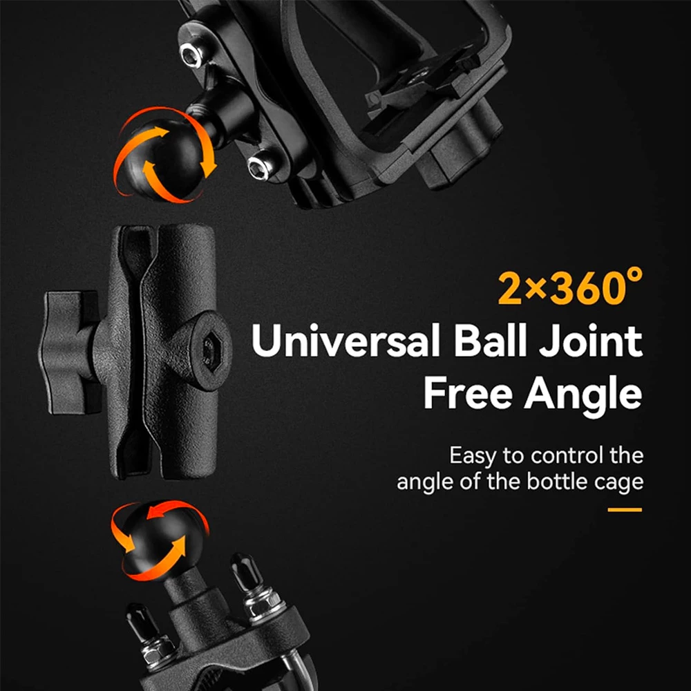 Mbajtëse shishe uji për timon biçiklete Rockbros 31210008002, e zezë