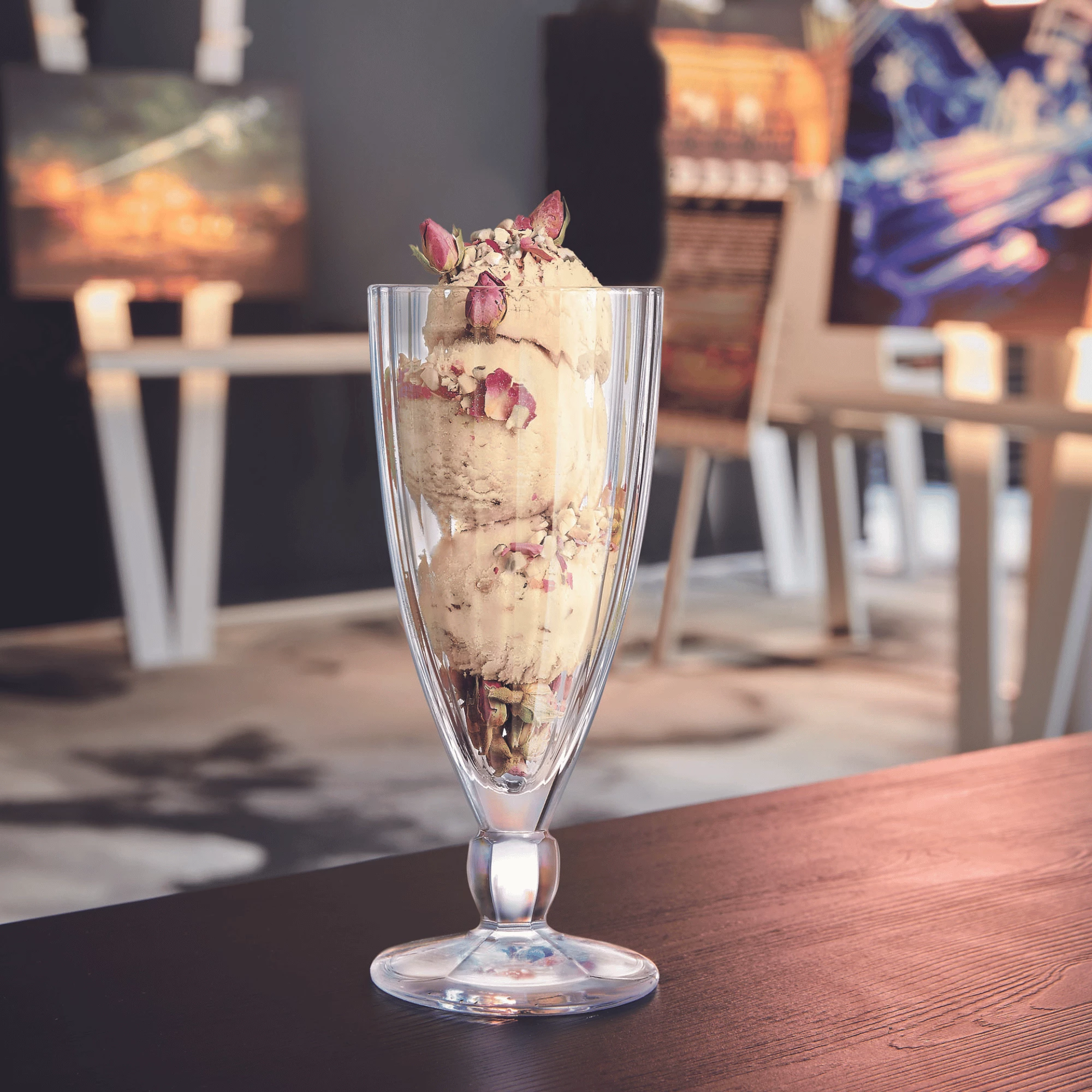 Gotë deserti Arcoroc Quadro 360 ml, transparente, set 6 copë