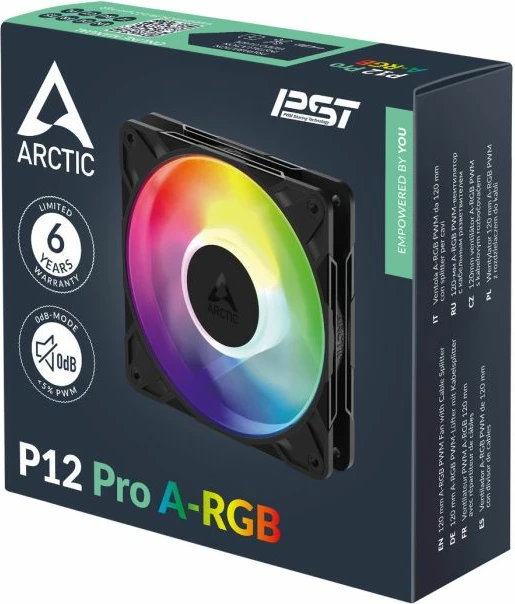 Ventilator 120mm ARCTIC P12 Pro A-RGB, 4-pin PWM, 600-3000 RPM, i zi (A-RGB)