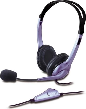 Kufje Genius HS-04S, të zeza/vjollcë