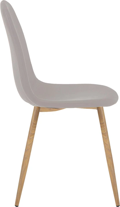 Karrige ngrënieje Bella, set prej 4 copash, material stof, këmbë metalike ngjyrë natyrale, 43.5x52x89cm