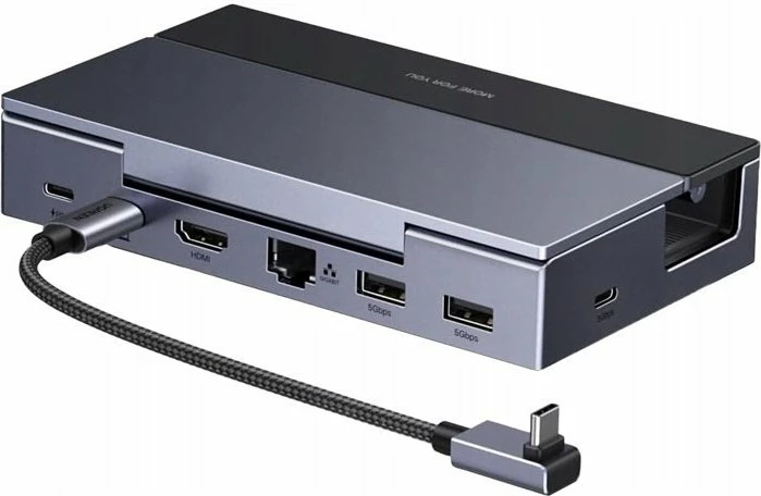 Stacion dokimi Ugreen CM800 6-në-1 USB-C, HDMI 2.1 4K@120Hz, 2x USB-A 3.0, USB-C 3.0, RJ45 Gigabit, PD 100W, Gri