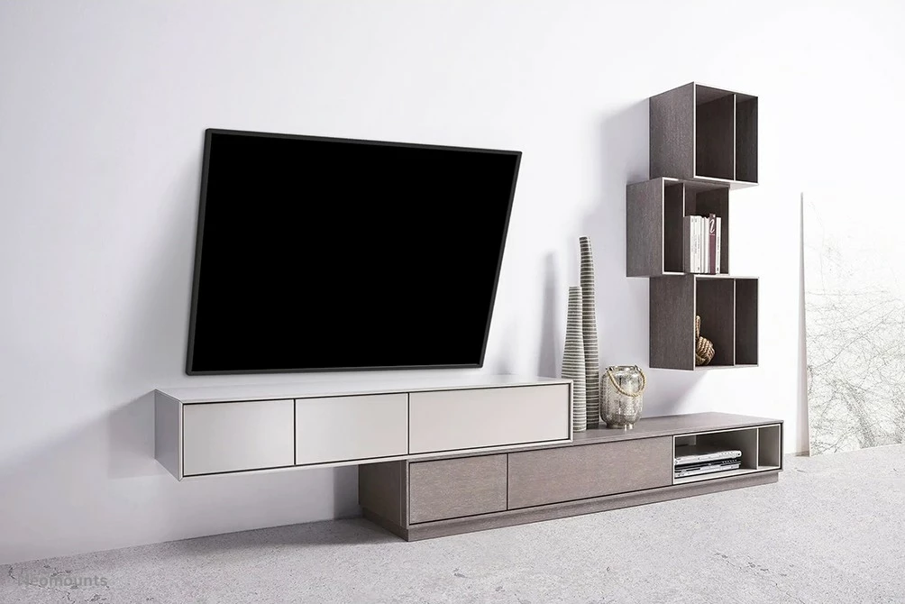 Mbajtës muri për TV Neomounts WL35S-850BL12, 24-65 inç, çelik, i zi, rregullim pjerrësie
