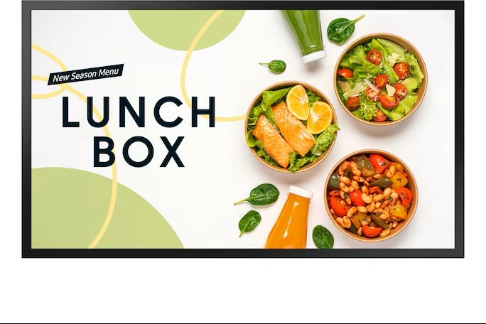 Monitor signage gjysmë-outdoor, Samsung, OM32DX LH32OMDEBGBXEN, 32", FHD 1080p, 2000 nits, Wi‑Fi, IP5X, e zezë