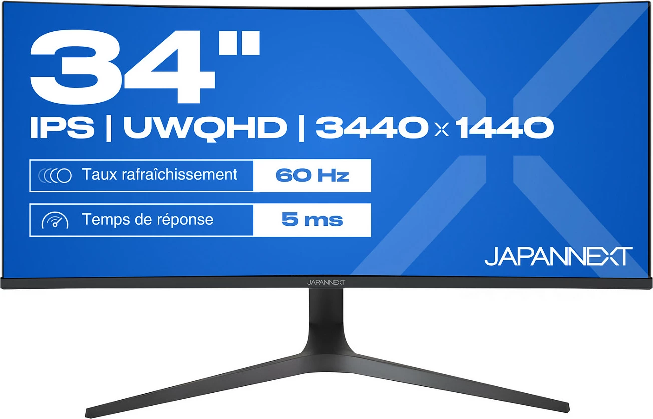 Monitor JAPANNEXT JN-IPS340UWQHD60C-C65W-HS-W, 34", UWQHD 3440x1440, IPS, 60Hz, USB-C 65W, i zi