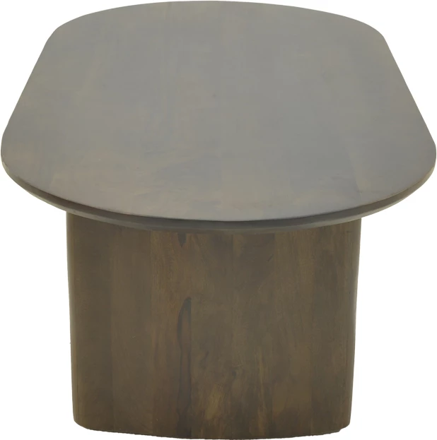 Tavolinë kafeje Flute, dru mango masiv, ngjyrë wenge, 130x65x40cm