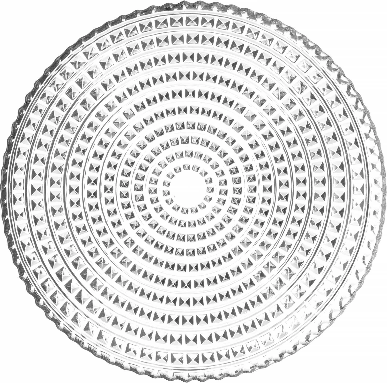 Pjatë e sheshtë Fine Dine Vibe Ø280mm qelqi transparente, set 6 copë