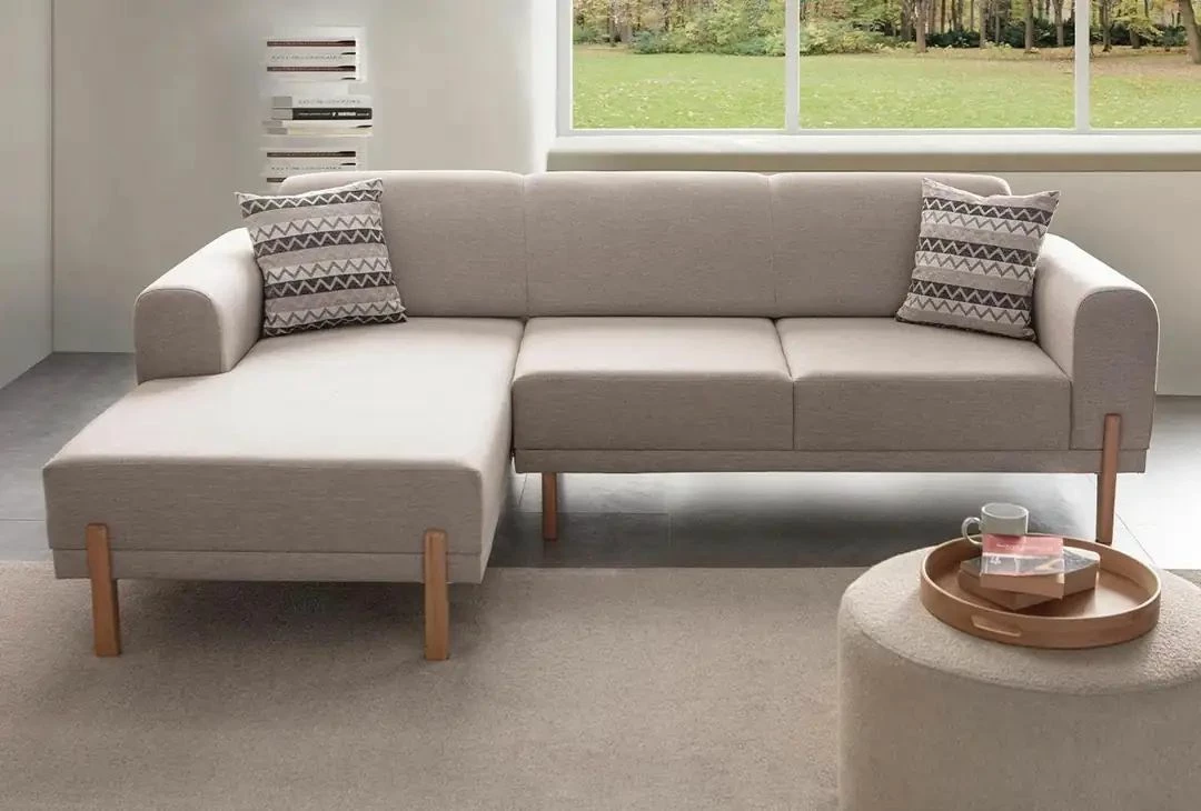Kënd-sofë krevati Atelier del Sofa, mocha relax majtas, krem