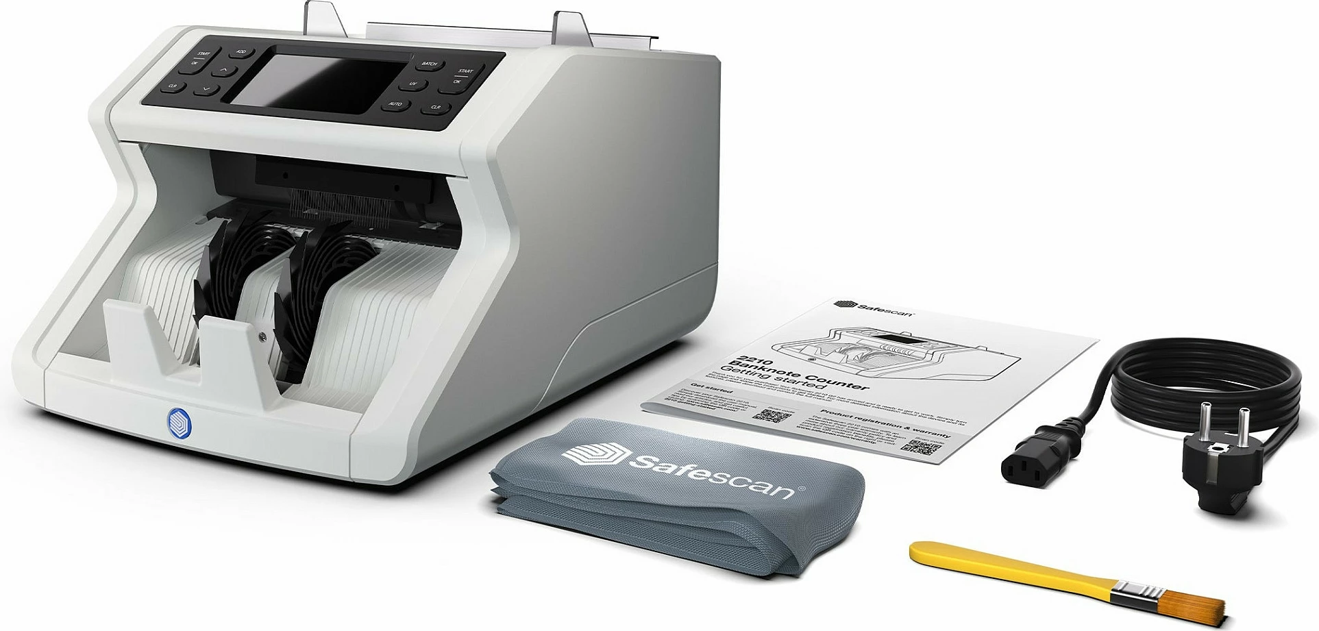 Makinë për numërim kartëmonedhash Safescan 2210 G2, 1000 fletë/min, LCD, UV/SD, e bardhë