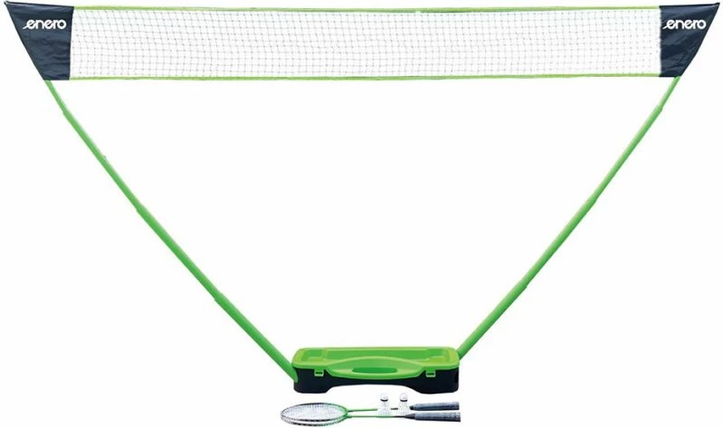 Set badminton 3-në-1 Inny për të gjithë, e zezë/jeshile