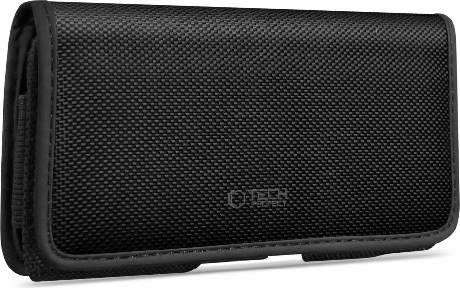 Mbështjellës universal Tech-Protect SM90 për celular 5.8"-6.8", najlon, me klips brezi, i zi, 1 copë