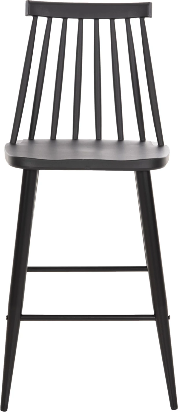 Karrige për bar mesatare VANESSA FH9300.12 polipropilen & metalike, e zezë, 45,5x46x97H cm., set prej 2 copë