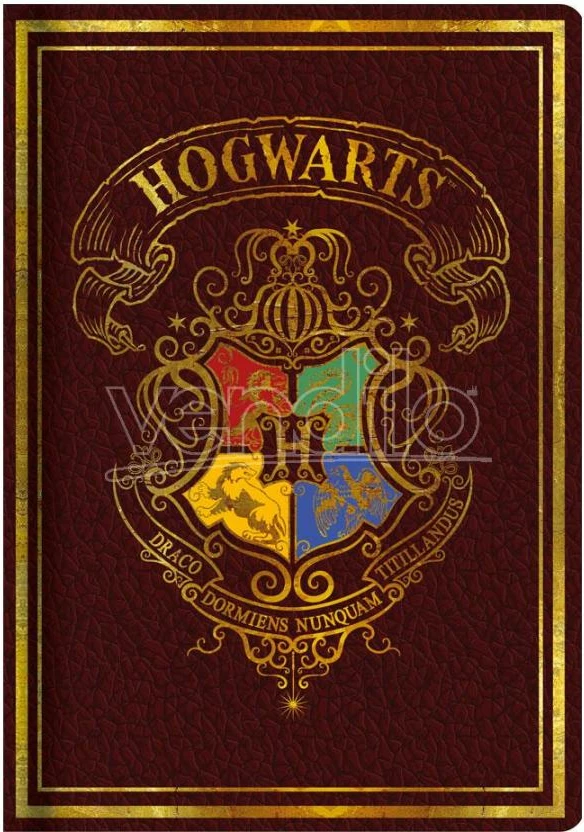 Fletore BLUE SKY Harry Potter A5 me kopertinë të fortë, me vija, Colourful Crest, e kuqe