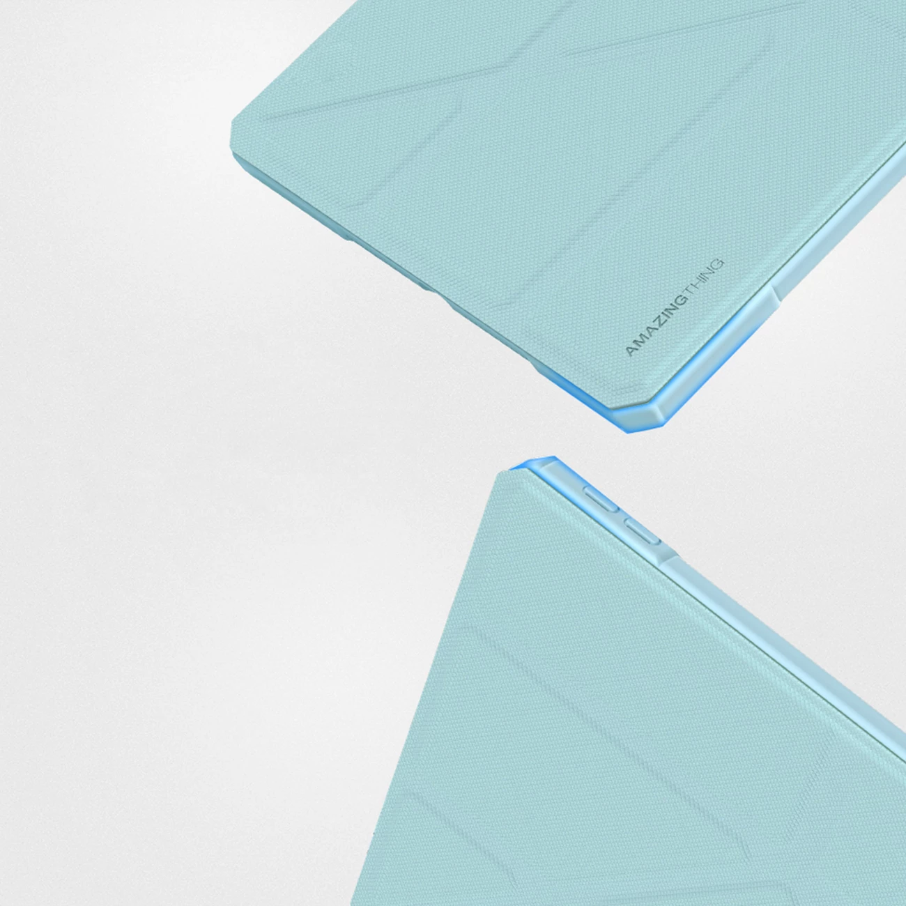 Mbështjellës folio AmazingThing Titan Pro për iPad Air 11" (M3, 2025/7 gen), kapak magnetik-stendë, mbajtës Apple Pencil me karikim, shpinë transparente, ngjyrë blu