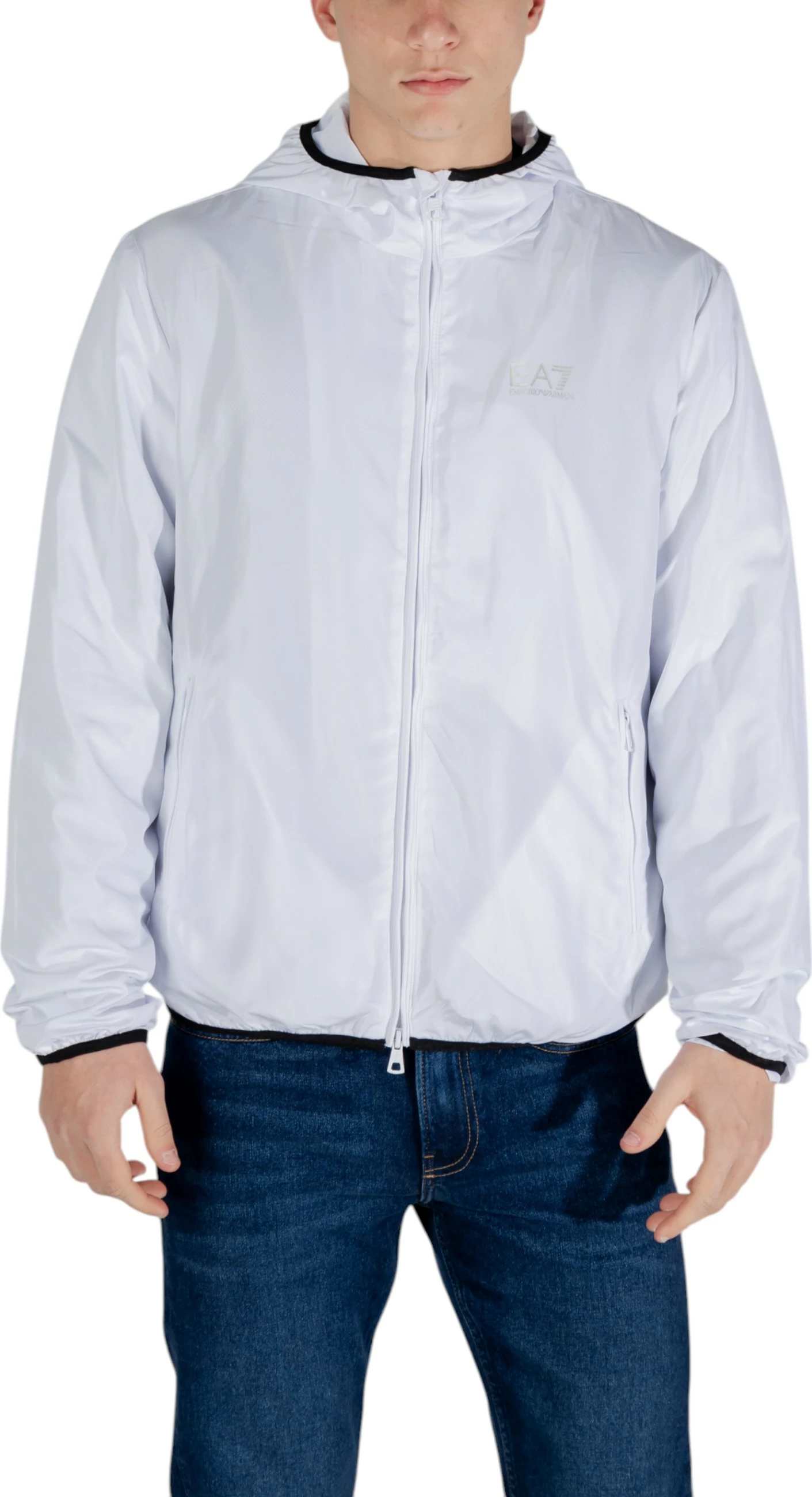 Jakne windbreaker për meshkuj EA7 8NPB22 PNGRZ, e bardhë