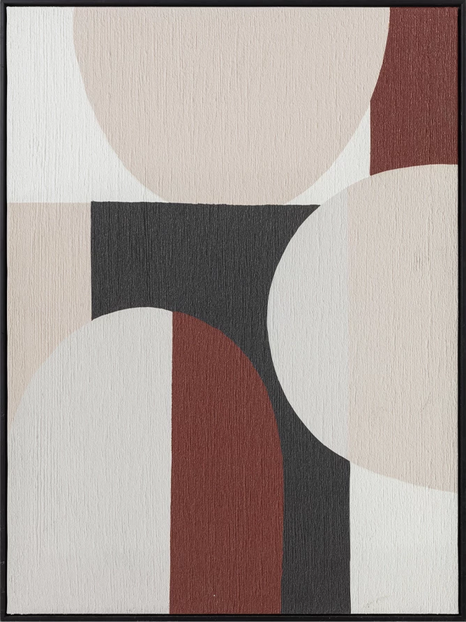 Pikturë dekorative ROVA, kanavacë shumëngjyrëshe, MDF i zi, 60x80x3.2cm