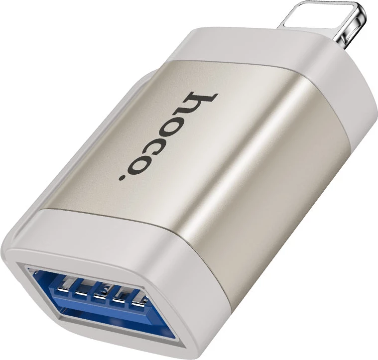 Adapter OTG HOCO UA31A USB-A në Lightning, 480 Mbps, argjend