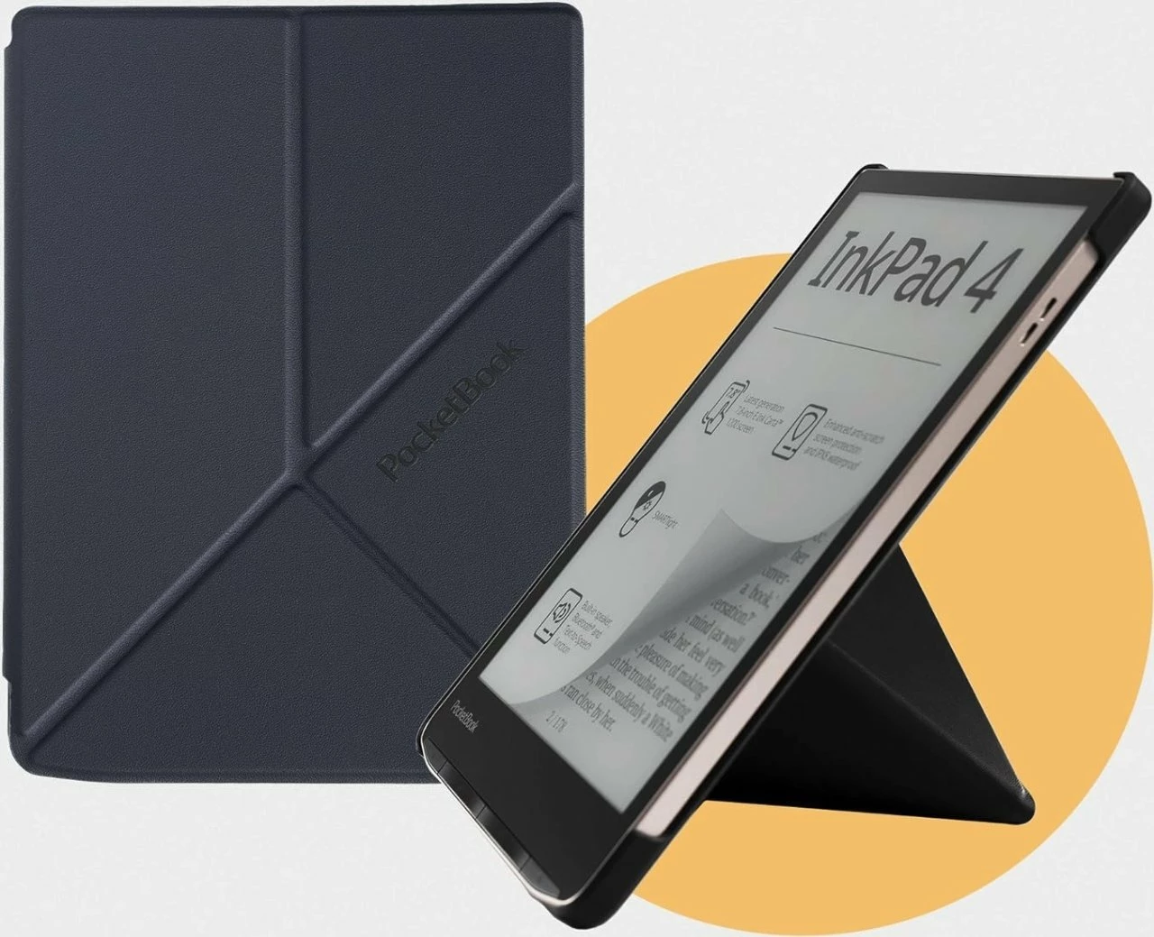 Mbështjellës PocketBook Origami për InkPad 4 / InkPad Color 3 / InkPad Color 2 7.8", zi