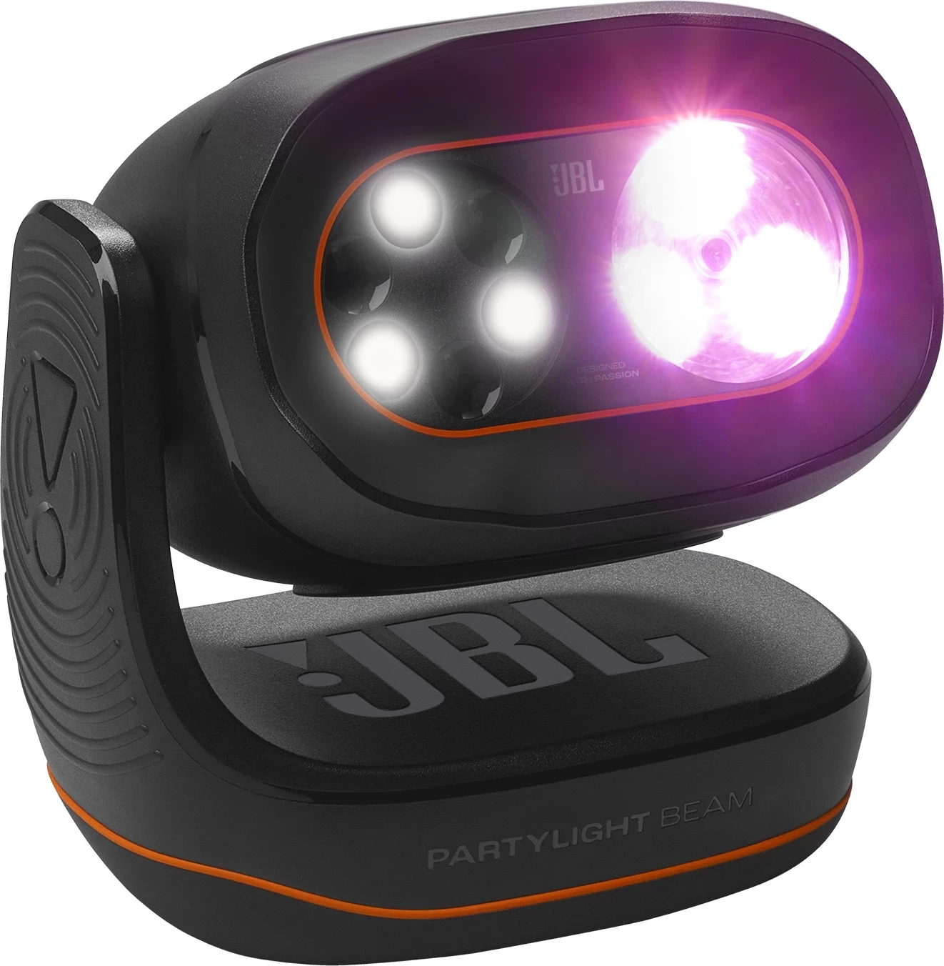 Dritë projektori për party JBL PartyLight Beam, sinkronizim wireless me PartyBox, kontroll me aplikacion, e zezë