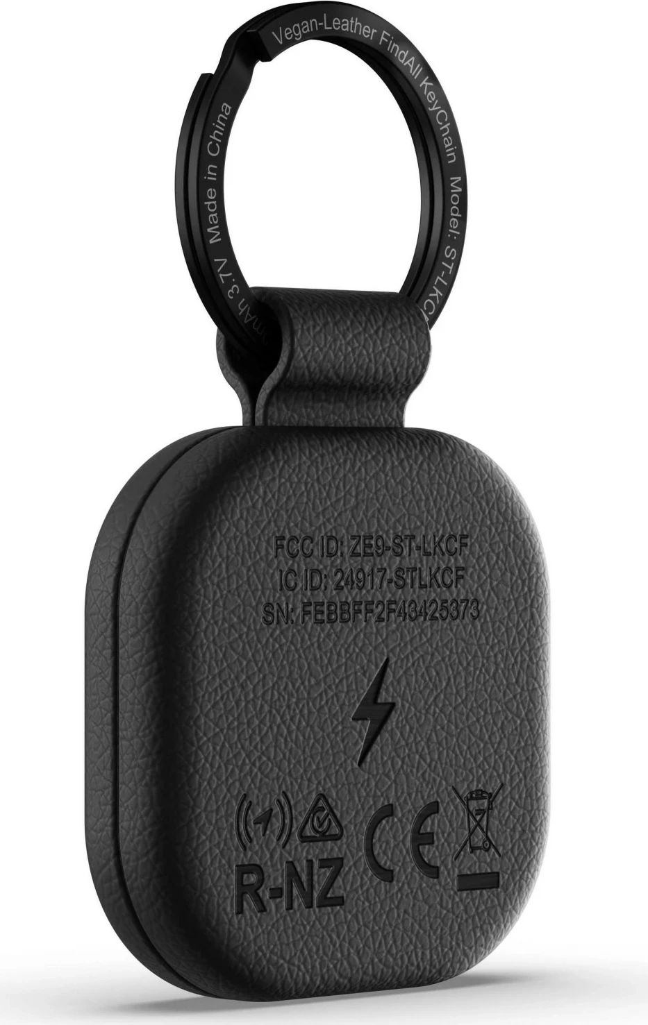 Brelok Satechi FindAll Keychain, lokalizues, lëkurë sintetike, i zi