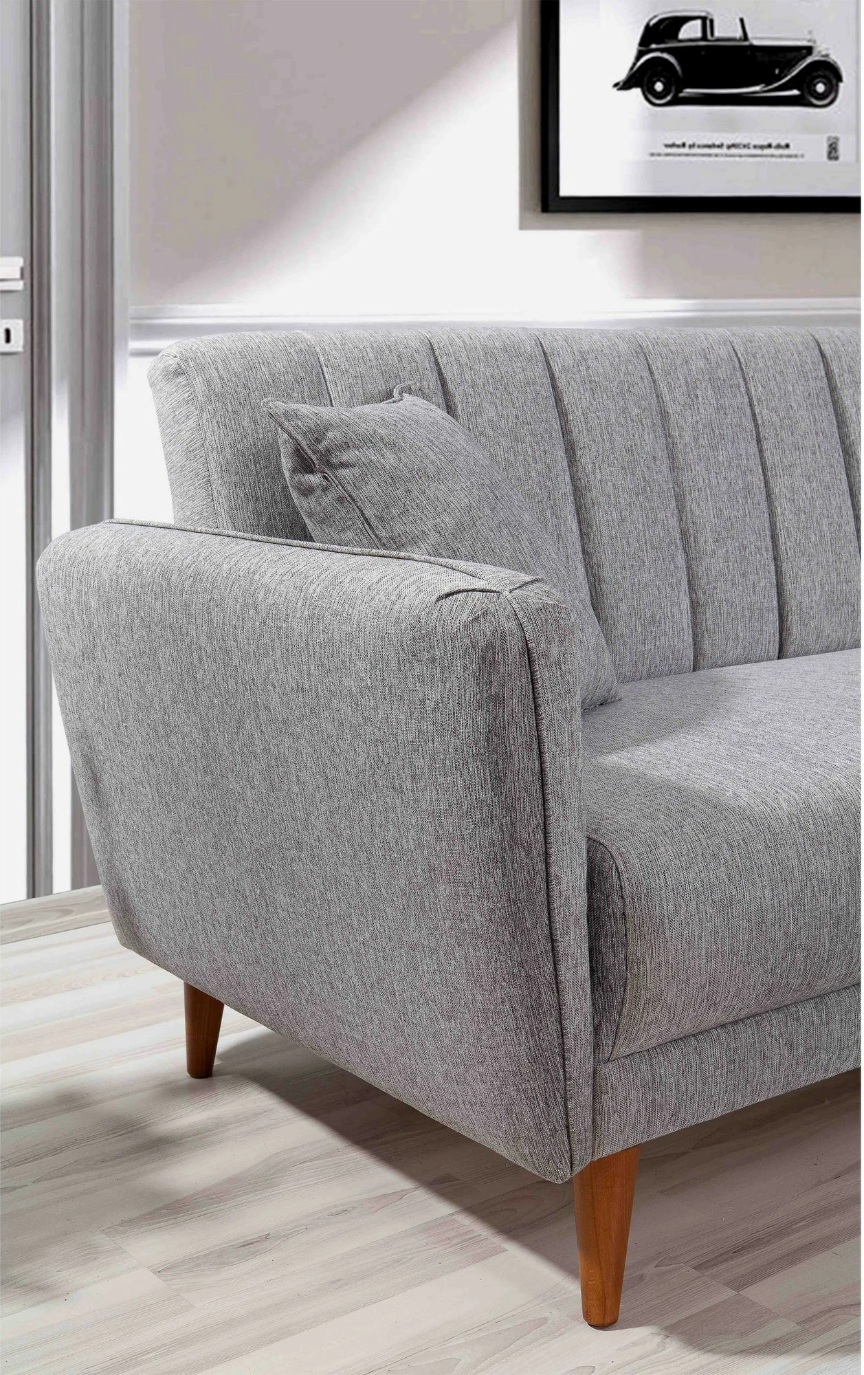 Kënd-sofë krevati Atelier del Sofa, kënd i djathtë, ngjyrë gri