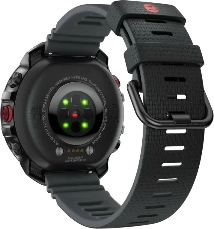 Smartwatch Polar Grit X2 Pro HR S-L, 32GB, 488mAh, e zezë