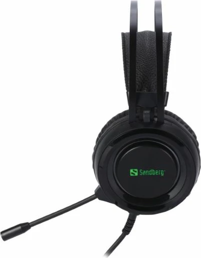 Kufje gaming SANDBERG Dominator 126-22, 50mm, 3.5mm MiniJack (4-pole), LED, kabllo 2.1m, të zeza, set me adapter