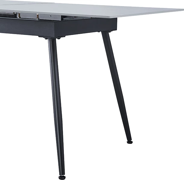 Tavolinë zgjatëse Atlantis, ngjyrë gri me pamje mermeri, 160x80x75cm