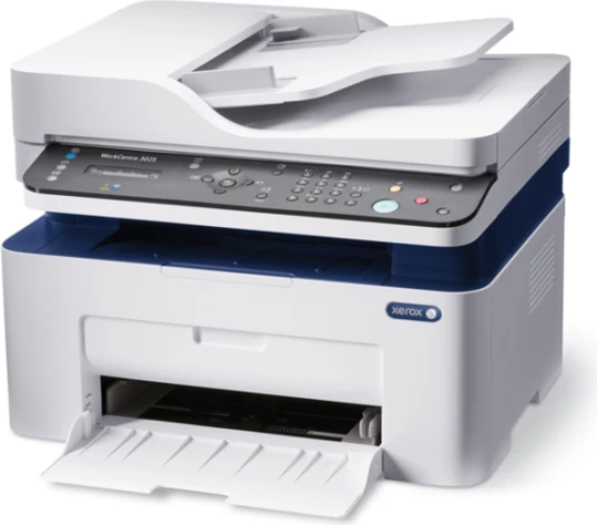 Printer multifunksional lazer XEROX WorkCentre 3025ni A4, bardh/zi, USB/LAN/Wi‑Fi, ADF 40 fletë, bardhë/blu