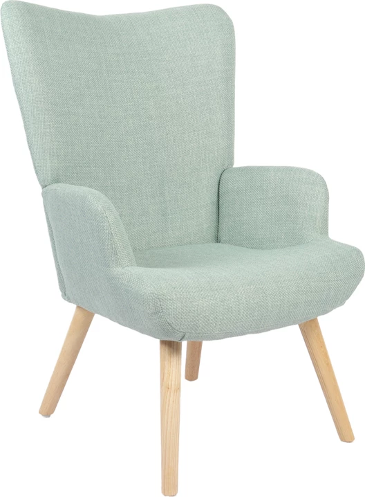 Fotel Gerlina, material mente, këmbë ngjyrë natyrale, 71x64x94cm