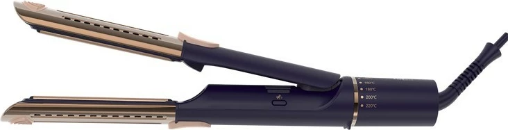 Drejtues flokësh, Concept, VZ8100, CoolAir, 140–220°C, pllaka qeramike, kabllo 2.5 m, blu navy/rozë gold, me kapak rezistent nxehtësisë dhe çantë