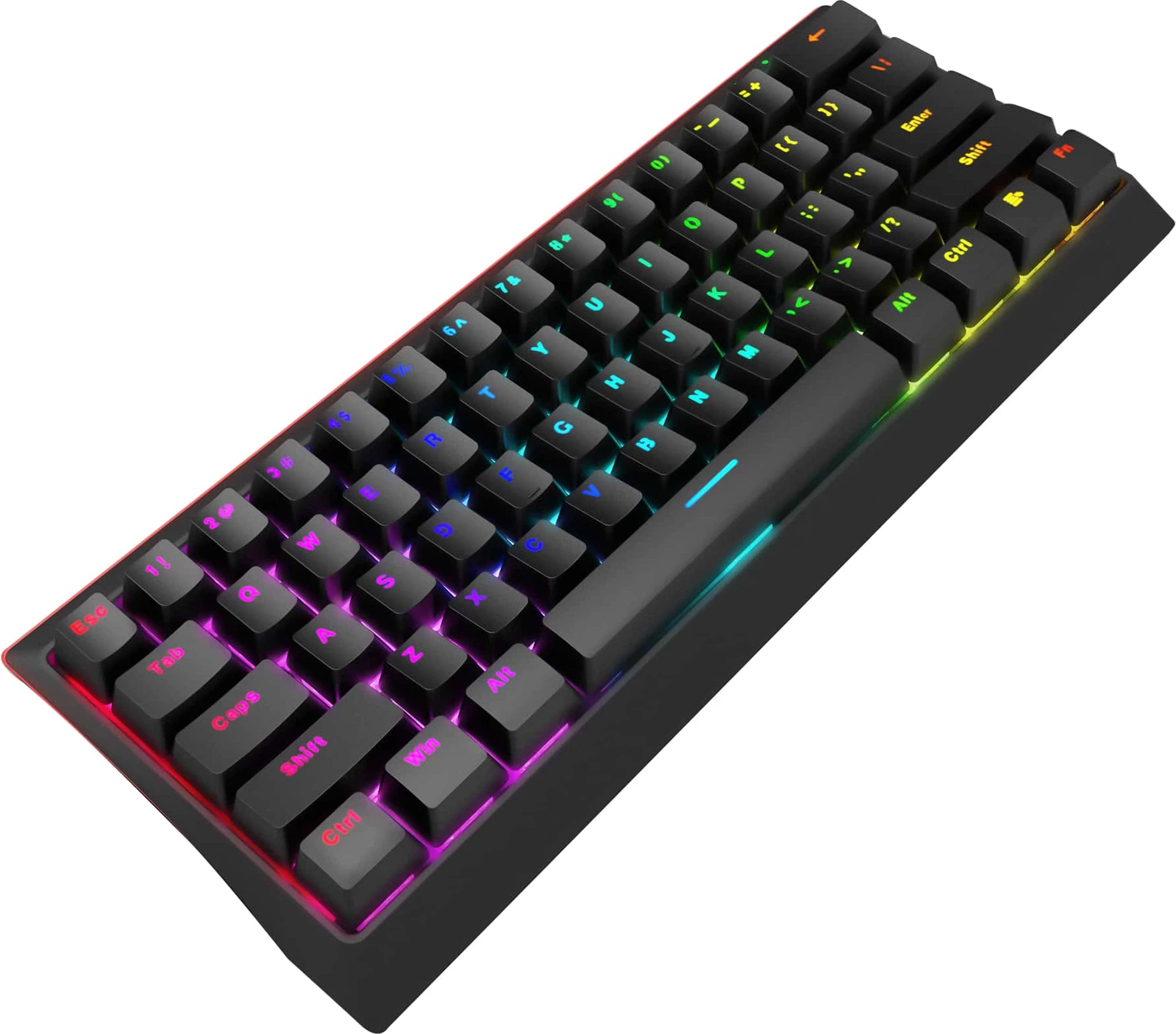 Tastierë mekanike Marvo KG962 60% Wired RGB Blue Switch, e zezë