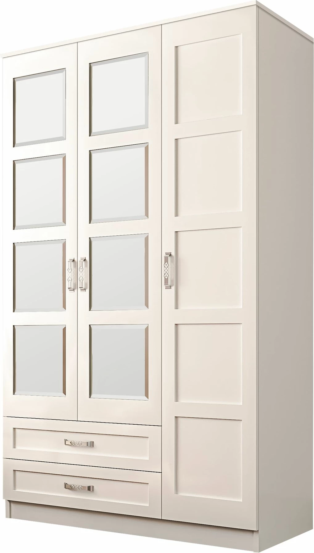 Dollap rrobash Skye Decor, ngjyrë e bardhë mat, RB-050