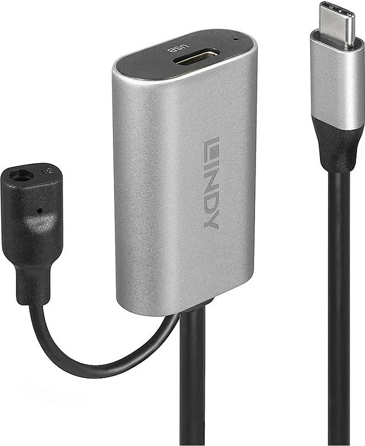 Kabllo zgjatëse aktive USB-C LINDY 5m, USB 3.2 Gen 1, 5Gbps, e zezë