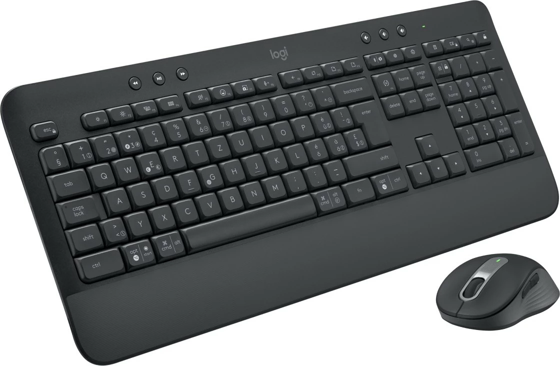 Komplet tastierë dhe maus Logitech Signature MK650, Wireless, Bluetooth, Membranë, QWERTZ, Grafit