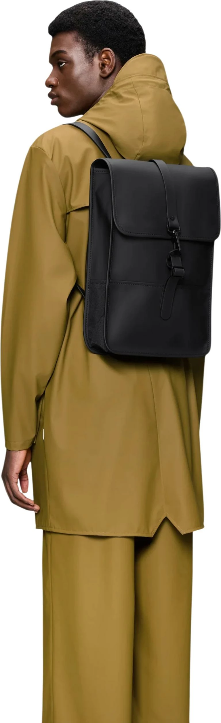 Çantë shpine unisex Rains Backpack Mini W3 13020, e zezë