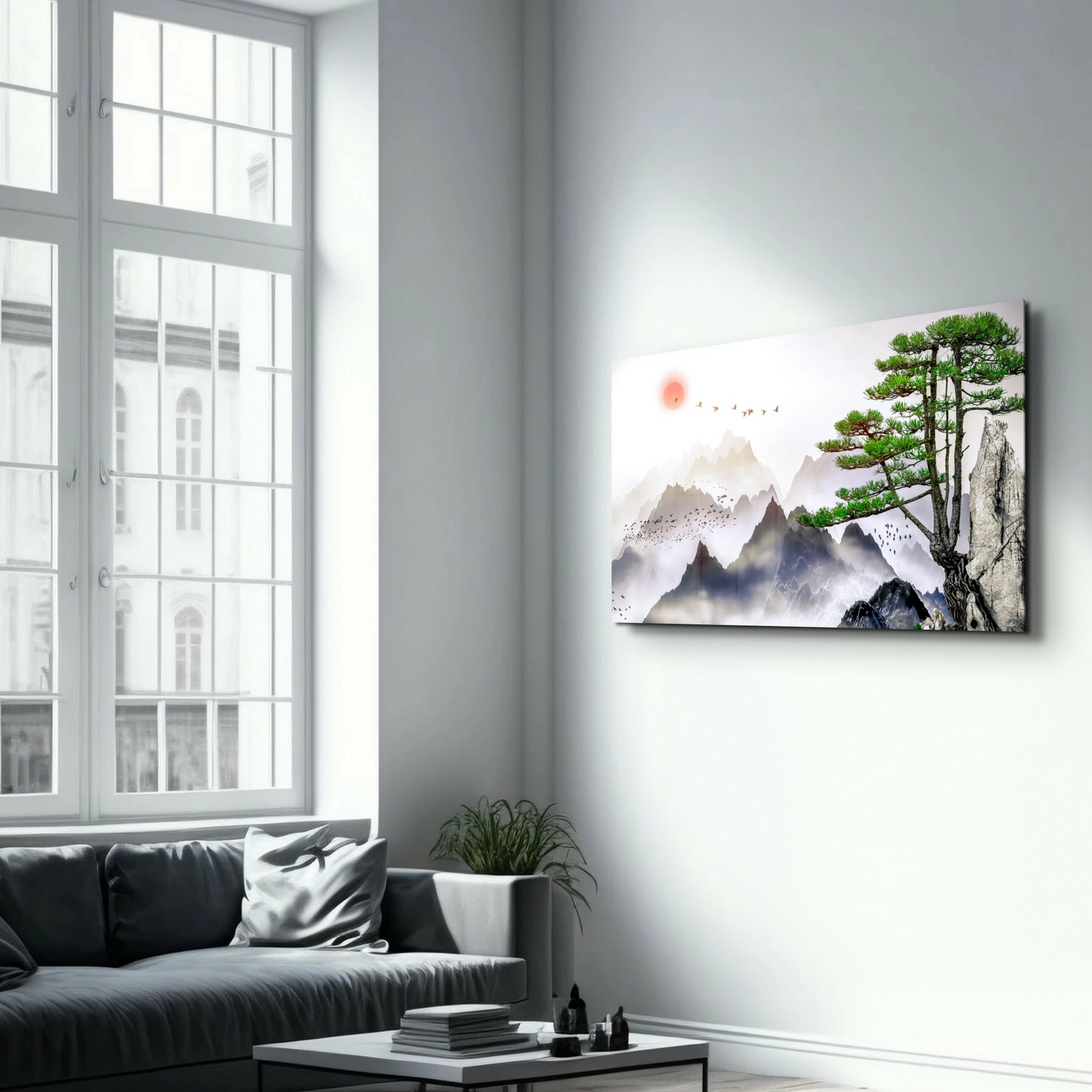 Pikturë dekorative prej xhami të temperuar, shumëngjyrëshe, CAM-1019, 35x55cm