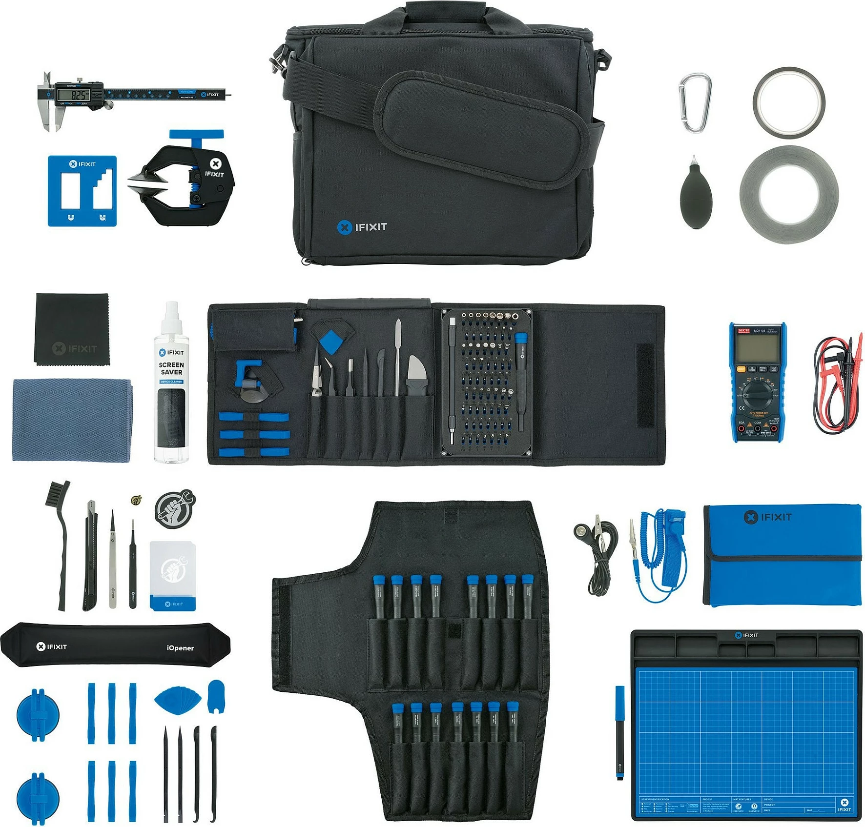 Set veglash riparimi iFixit Repair Business Toolkit, 143 pjesë, për riparime elektronike, zi/blu