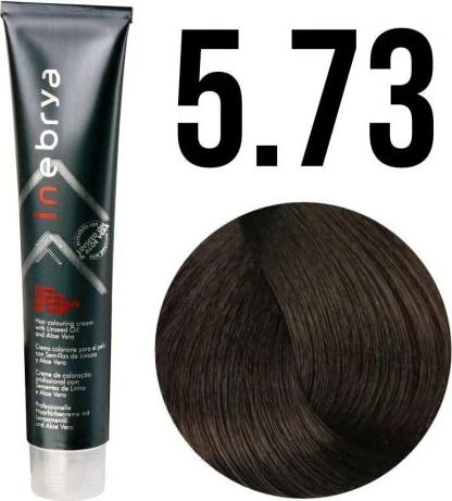 Ngjyrë për flokë Inebrya 5/73 Gështenjë e Hapur, Kafe e Artë, 100ml